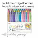 Pentel Touch Sign Brush Pens - 36 Pack