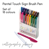 Pentel Touch Sign Brush Pens - 18 Pack