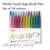 Pentel Touch Sign Brush Pens - 24 Pack