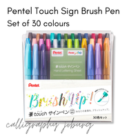 Pentel Touch Sign Brush Pens - 30 Pack