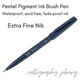 Pentel Pigment Ink Brush Pen - Fine