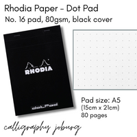 Rhodia No. 16 Pad - A5 Dot Paper (black cover)