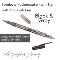 Tombow Fudenosuke Small Brush Pen -  Twintip Soft Nib