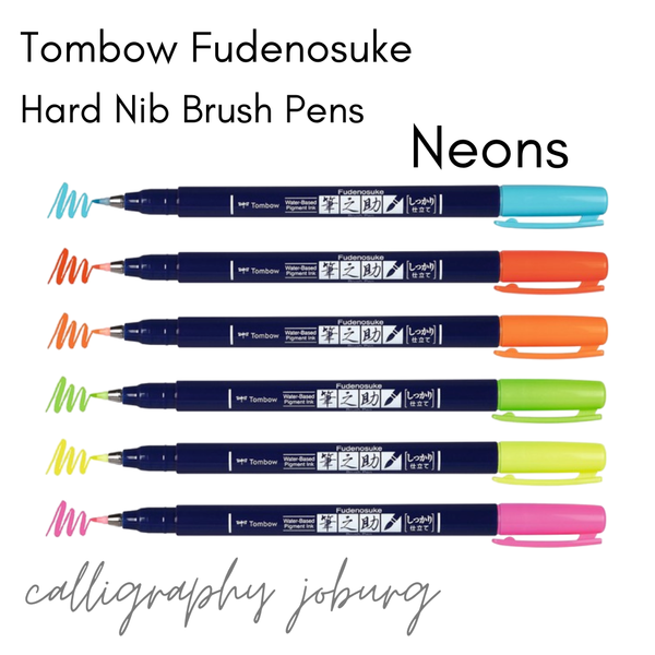 Tombow Fudenosuke Brush Pens - NEONS (singles)