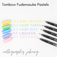 Tombow Fudenosuke Brush Pens - PASTELS (singles)