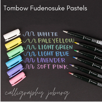 Tombow Fudenosuke Brush Pens - PASTELS (singles)