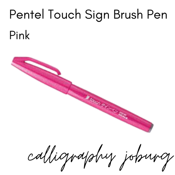 Pentel Touch Sign Brush Pens - Pink