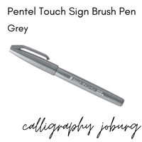 Pentel Touch Sign Brush Pens - Grey