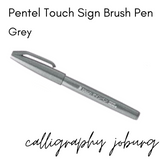 Pentel Touch Sign Brush Pens - Grey