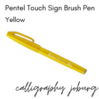 Pentel Touch Sign Brush Pens - Yellow