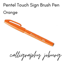 Pentel Touch Sign Brush Pens - Orange