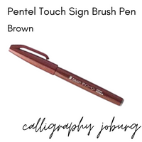 Pentel Touch Sign Brush Pens - Brown