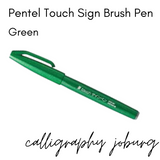 Pentel Touch Sign Brush Pens - Green