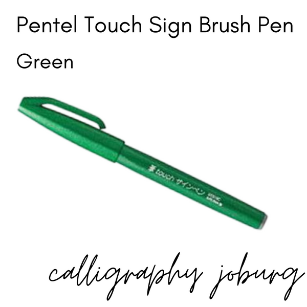 Pentel Touch Sign Brush Pens - Green