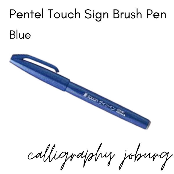 Pentel Touch Sign Brush Pens - Blue