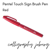 Pentel Touch Sign Brush Pens - Red