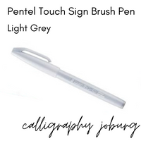 Pentel Touch Sign Brush Pens - Light Grey