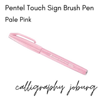 Pentel Touch Sign Brush Pens - Pale Pink