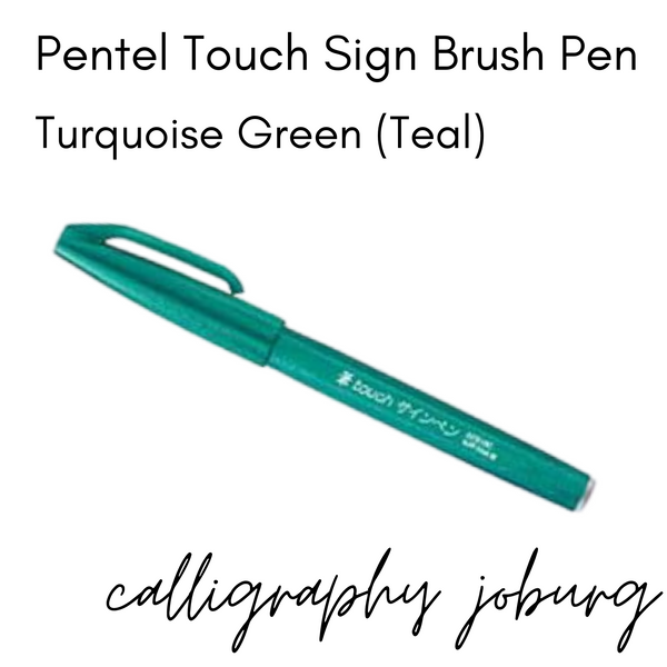 Pentel Touch Sign Brush Pens - Turquoise Green (teal)