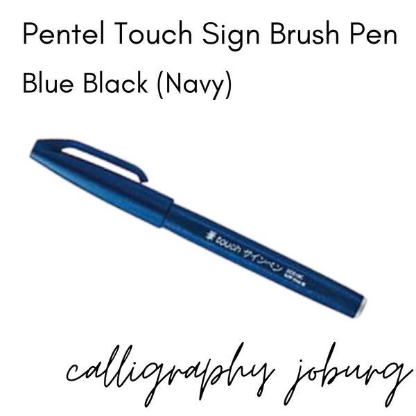 Pentel Touch Sign Brush Pens - Blue Black (navy)