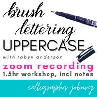 Brush Lettering Basics - Uppercase (recording)