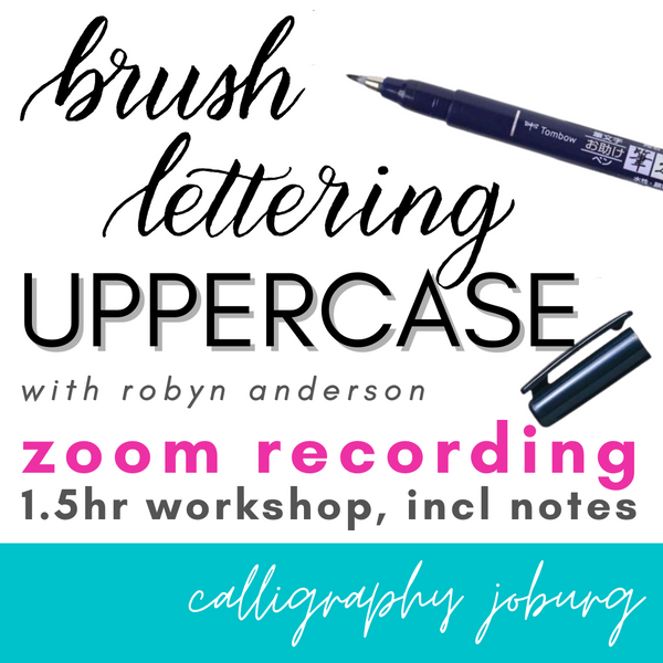 Brush Lettering Basics - Uppercase (recording)
