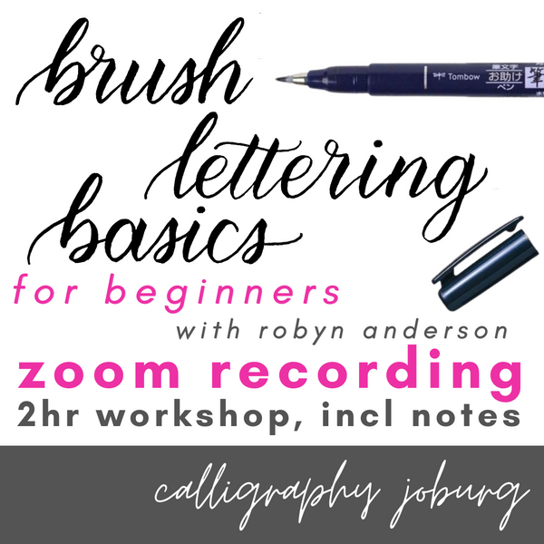 Brush Lettering Basics - Lowercase (recording)