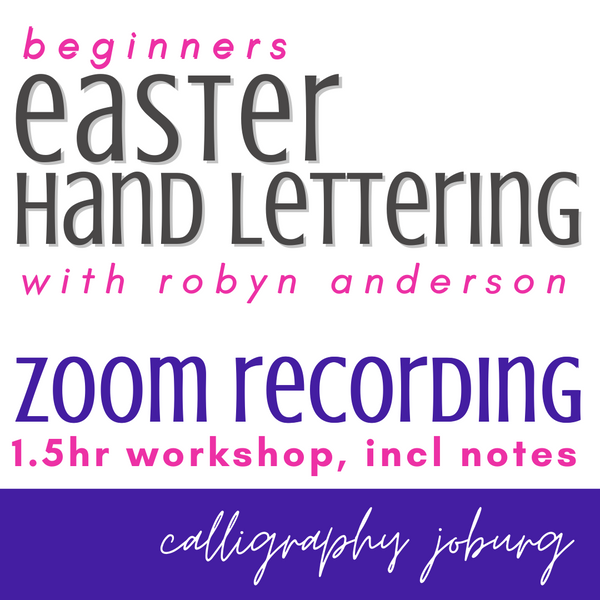 Easter Hand Lettering Workshop (recording)