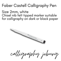 Faber Castell White Calligraphy Markers
