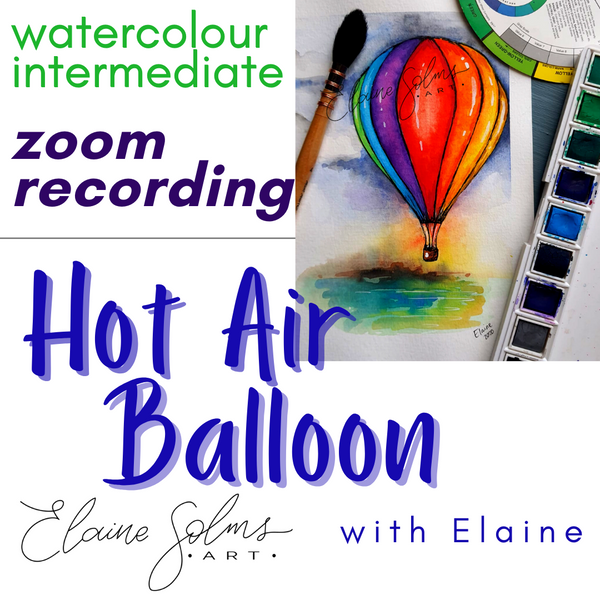 Watercolour Hot Air Balloon - Intermediate Watercolour Recording