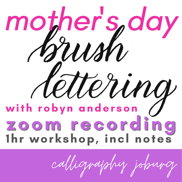 Mother's Day Brush Lettering Workshop (recording)