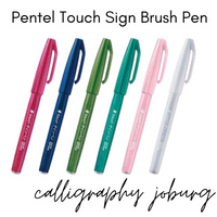 Pentel Touch Sign Brush Pens - Olive Green