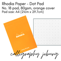 Rhodia No. 18 Pad - A4 Dot Paper (orange cover)