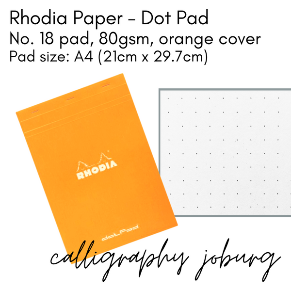 Rhodia No. 18 Pad - A4 Dot Paper (orange cover)