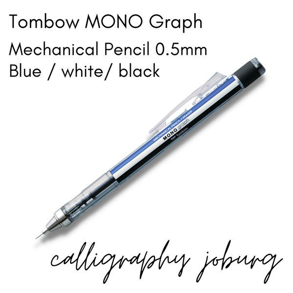 Tombow MONO Graph Mechanical Pencil - Blue/white/black