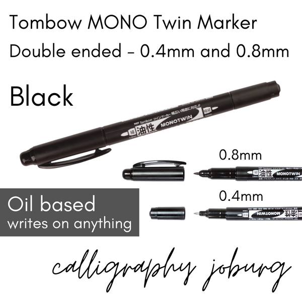Tombow MONO Twin Marker - Black