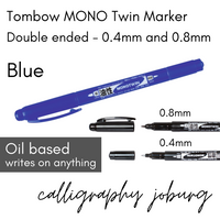 Tombow MONO Twin Marker - Blue