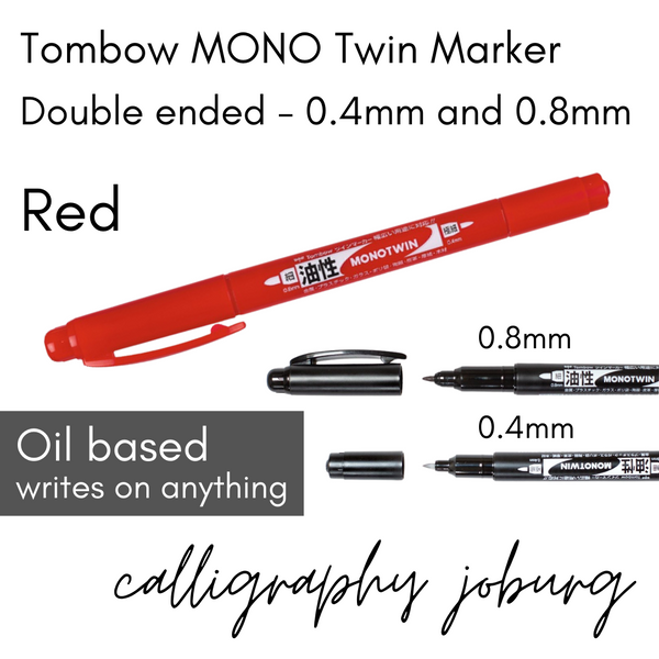 Tombow MONO Twin Marker - Red