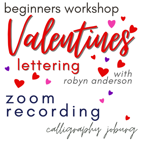 Valentines Hand Lettering Workshop (recording)
