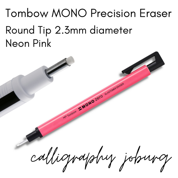 Tombow MONO Precision Eraser - Round Tip - Neon Pink