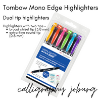 Tombow MONO Edge Highlighters - set of 6