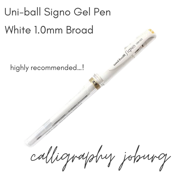 Uni-ball Signo White Broad Gel Pens
