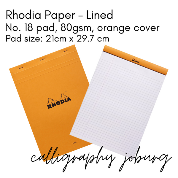 Rhodia No. 18 Pad - A4 Lined Paper (orange cover)