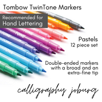 Tombow MONO Twin Tone Markers - Pastel set of 12