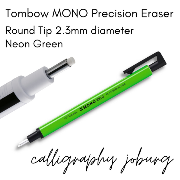 Tombow MONO Precision Eraser - Round Tip - Neon Green