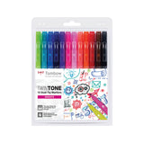 Tombow MONO Twin Tone Markers - Brights set of 12