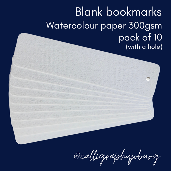 Watercolour Bookmarks - Blank (with hole)