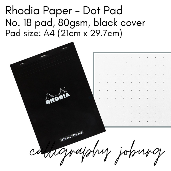 Rhodia No. 18 Pad - A4 Dot Paper (black cover)