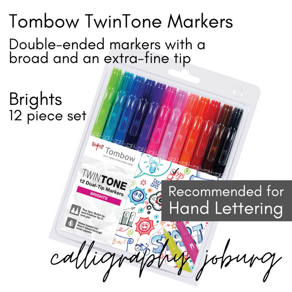 Tombow MONO Twin Tone Markers - Brights set of 12