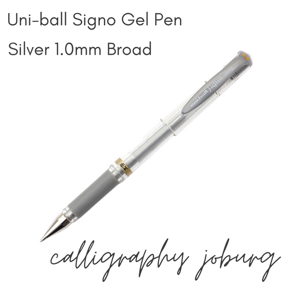 Uni-ball Signo Silver Broad Gel Pens